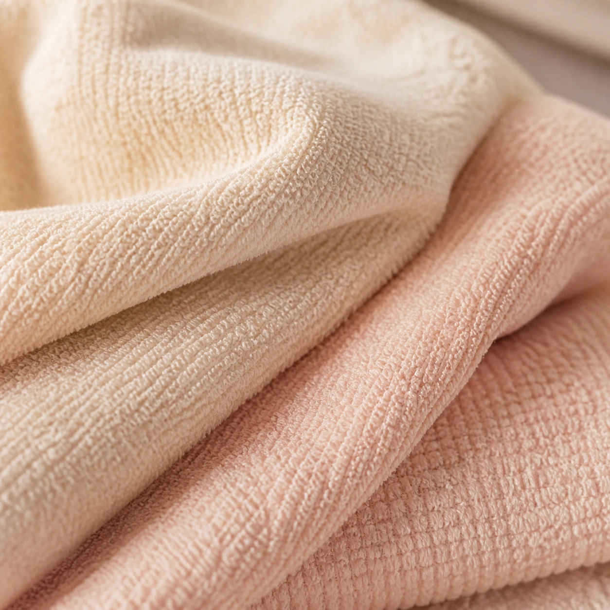 Soft blush towel texture